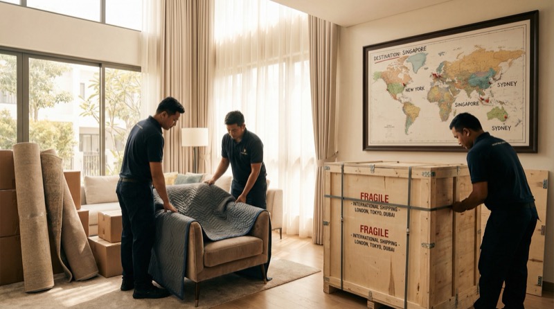 Professionele opslag voor internationale verhuizing